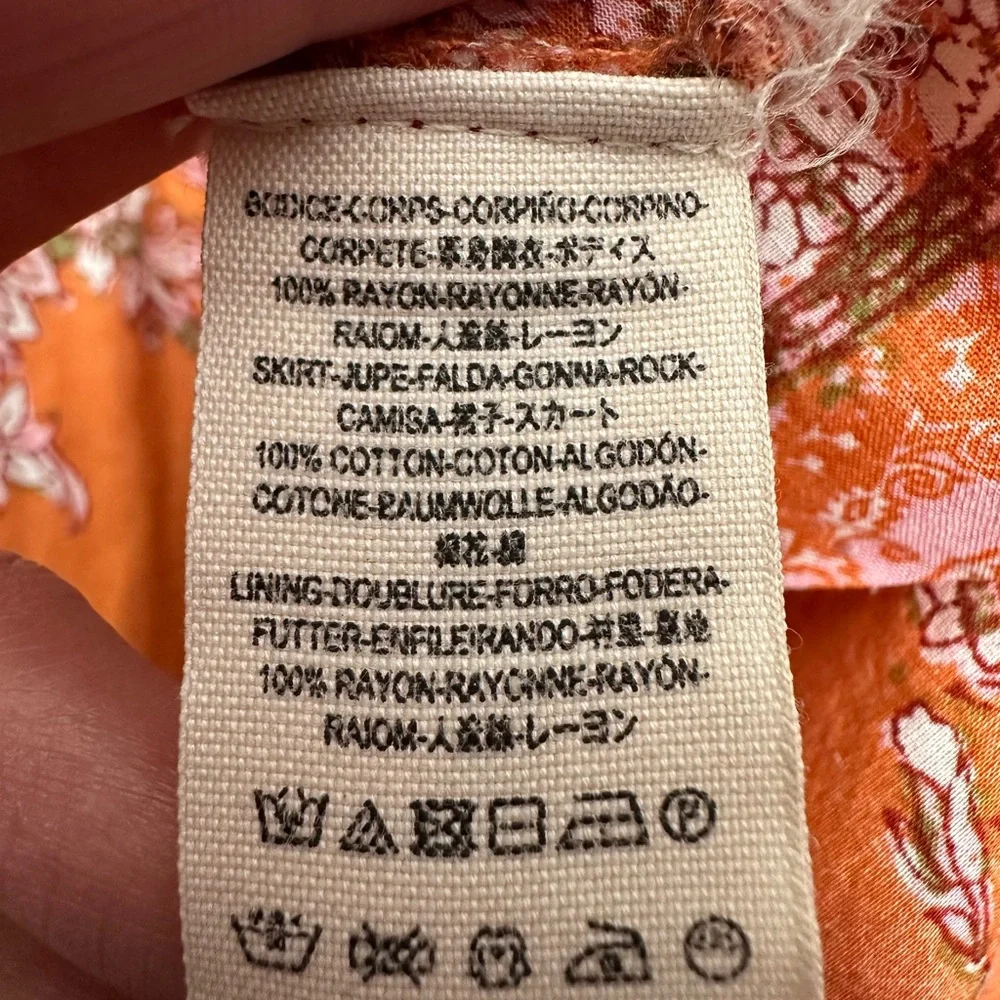 Free People Katie’s Mini Crochet Dress Red Orange Size Small